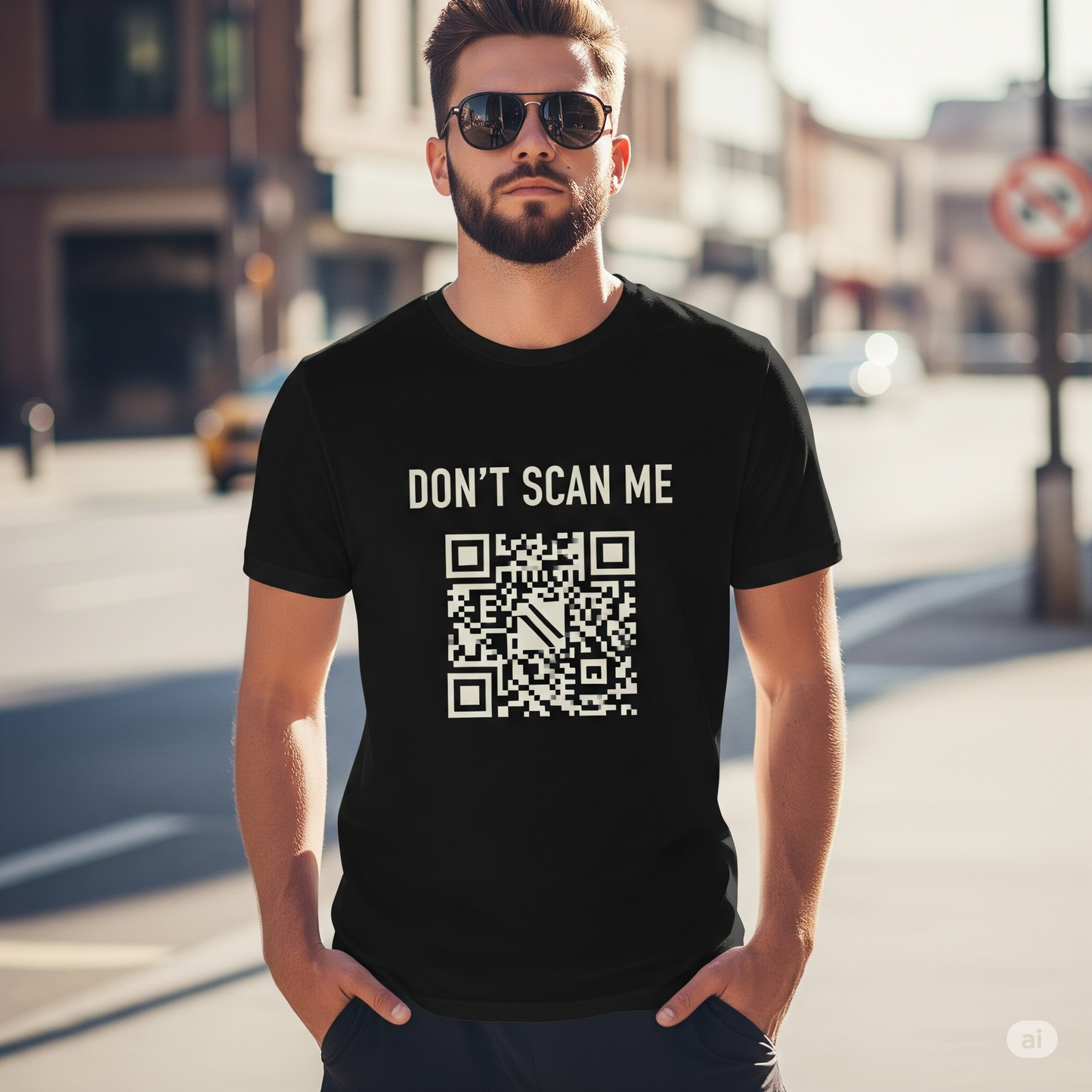 Don’t Scan Me – Front QR Edition